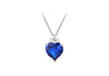 Sterling Silver Blue Spinal and White Zirconia Pendant