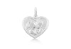 Sterling Silver Small Kissing Angels Heart Pendant