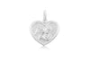 Sterling Silver Kissing Angels Heart Pendant