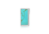 Sterling Silver Rectangular Turquoise Pendant