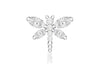 Sterling Silver White Zirconia Dragonfly Pendant