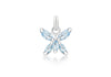 Sterling Silver Blue Zirconia Butterfly Pendant