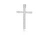 Sterling Silver Zirconia  Cross Slider Pendant