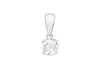 Sterling Silver Round Zirconia  5mm Pendant