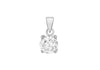 Sterling Silver Round Zirconia  7mm Pendant