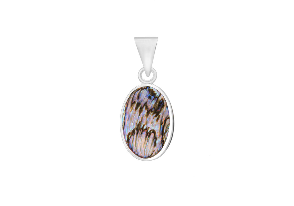 Sterling Silver Oval Shell Pendant