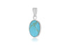 Sterling Silver Oval Turquoise Pendant