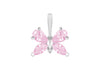 Sterling Silver Pink Zirconia Butterfly Pendant