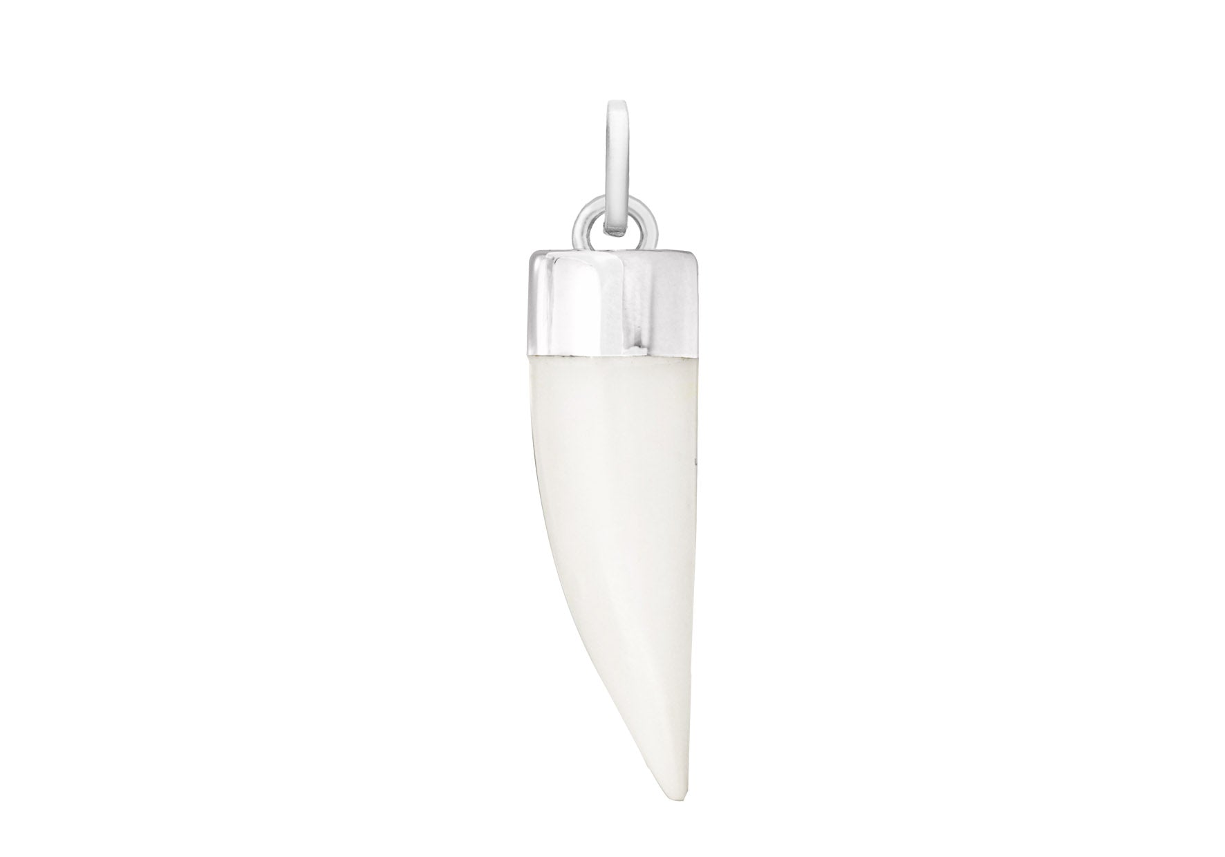 Sterling Silver White Turquoise Horn Pendant