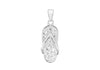 Sterling Silver Zirconia  Flip Flop Pendant