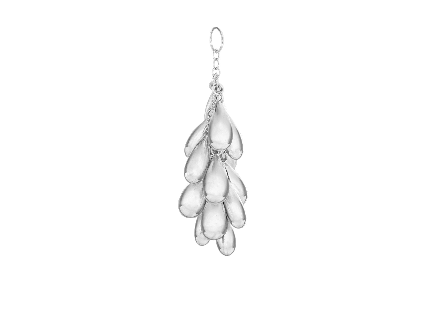 Sterling Silver Teardrop Cluster Pendant