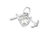 Sterling Silver Zirconia  Faith Hope and harity Pendant