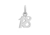 Sterling Silver '18' Pendant