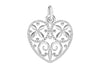 Sterling Silver 16mm x 20mm CutoCut Heart Pendant