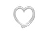 Sterling Silver Zirconia  Floating Heart Pendant