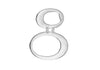 Sterling Silver 22.3mm x 27.3mm Double Oval Slider Pendant