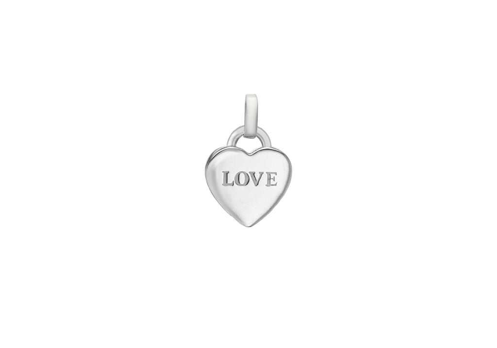 Sterling Silver 'LOVE' Heart Pendant