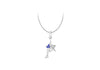Sterling Silver Ballerina HairCut Spin Pendant