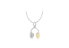 Sterling Silver White Enamel Heart Ear Muffs Pendant