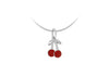 Sterling Silver 9.5mm x 18.7mm Enamel herries Pendant