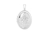 Sterling Silver 20mm Oval St Christopher Polished Locket