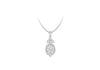 Sterling Silver White Stone Set Teardrop Pendant