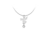 Sterling Silver Zirconia  11mm x 21.2mm 'Sweet 16' Pendant