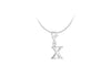 Sterling Silver Plain 'X' Lobster-lasp Initial Charm9