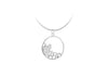 Sterling Silver Butterfly Satin Hoop Pendant