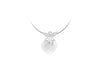 Sterling Silver White Quartz Cherub Heart Pendant