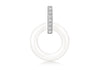 Sterling Silver Rhodium Plated White Ceramic Zirconia  Set Pendant