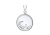 Sterling Silver Zirconia  Stones '' Initial Floating ase Pendant