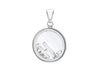 Sterling Silver Zirconia 'H' Initial Floating Case Pendant