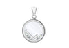 Sterling Silver Zirconia 'L' Initial Floating Case Pendant