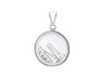 Sterling Silver Zirconia 'M' Initial Floating Case Pendant