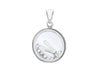 Sterling Silver Zirconia 'N' Initial Floating Case Pendant
