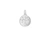 Sterling Silver Zirconia  12mm x 18.5mm Sagittarius Constellation  Disc Pendant
