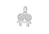 Sterling Silver Zirconia Gemini Horoscope Pendant
