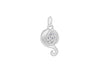 Sterling Silver Zirconia  8.6mm x 18mm Virgo Horoscop Pendant