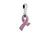 Sterling Silver Breast Cancer Care Bead Charm
