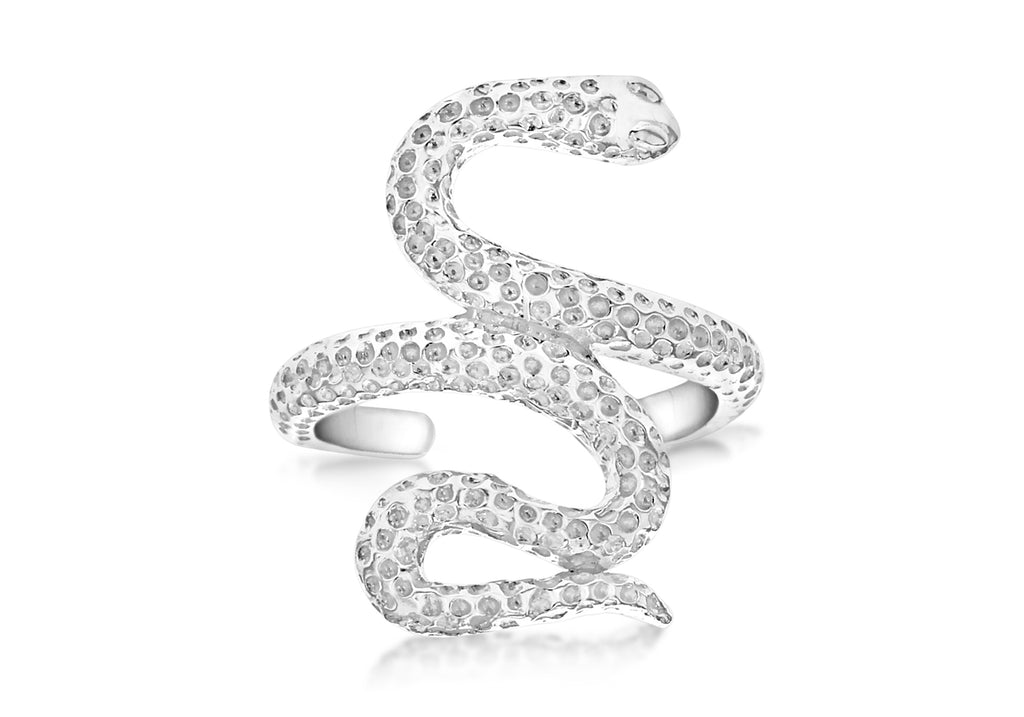 SILVER SNAKE TOE Ring