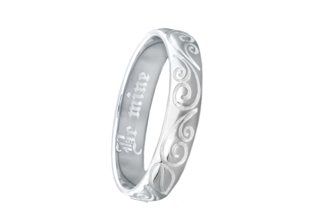 Sterling Silver "Be Mine" Post Ring