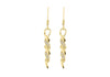 Sterling Silver Gold Plated Crystal Over Drop Earrings