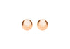 Sterling Silver Rose Gold Plated 8mm Ball Stud Earrings