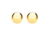 Sterling Silver Yellow Gold Plated 10mm Ball Stud Earrings