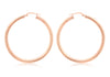 Sterling Silver Rose Gold Plated Creole Earrings
