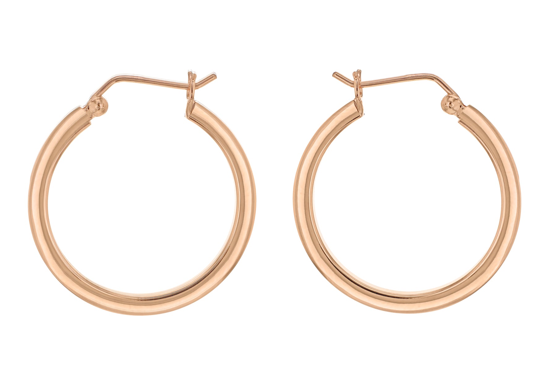Sterling Silver Rose Gold Plated Creole Earrings