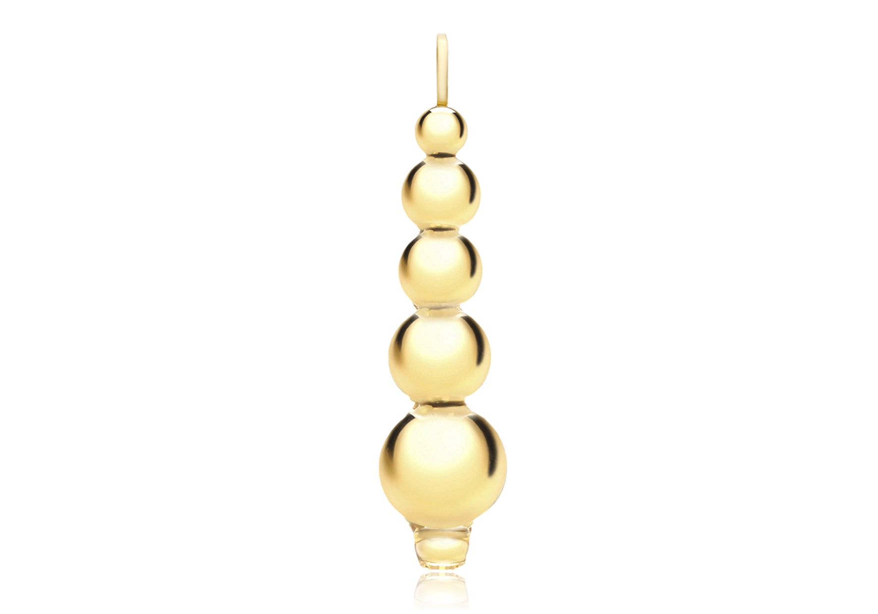 Sterling Silver Gold Plated Five Ball Pendant