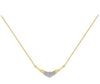 9ct Yellow Gold 0.18ct Pave Set Diamond Necklet