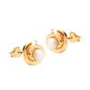 9ct Yellow Gold Knot and Pearl Stud Earrings
